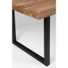 Tavolo In Legno Massello Rustico 100x200 Gambe In Acciaio Egon Bizzotto