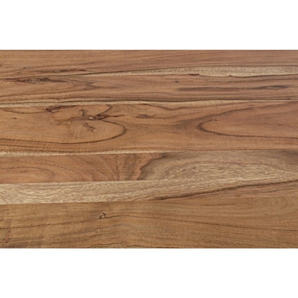 Tavolo In Legno Massello Rustico 100x200 Gambe In Acciaio Egon Bizzotto