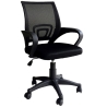 Poltrona da ufficio girevole ergonomica per scrivania schienale in rete Genius Nera