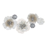 Pannello Decorativo A Fiori Flowery 116,5x8x58 Cm In Ferro Multicolore
