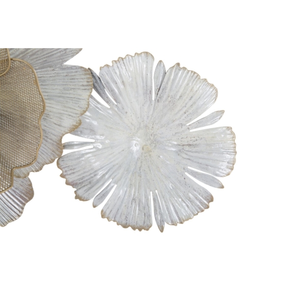 Pannello Decorativo A Fiori Flowery 116,5x8x58 Cm In Ferro Multicolore