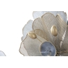Pannello Decorativo A Fiori Flowery 116,5x8x58 Cm In Ferro Multicolore