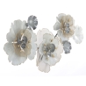 Pannello Decorativo A Fiori Flowery 116,5x8x58 Cm In Ferro Multicolore
