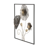 Pannello Decorativo a Fiori Square 50x5,5x50 Cm In Ferro Multicolore