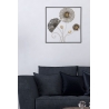 Pannello Decorativo a Fiori Square 50x5,5x50 Cm In Ferro Multicolore