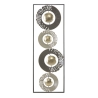 Pannello Decorativo Astratto Ring 31x3x89,5 Cm In Ferro Multicolore