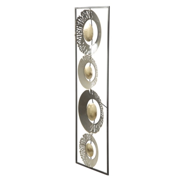 Pannello Decorativo Astratto Ring 31x3x89,5 Cm In Ferro Multicolore