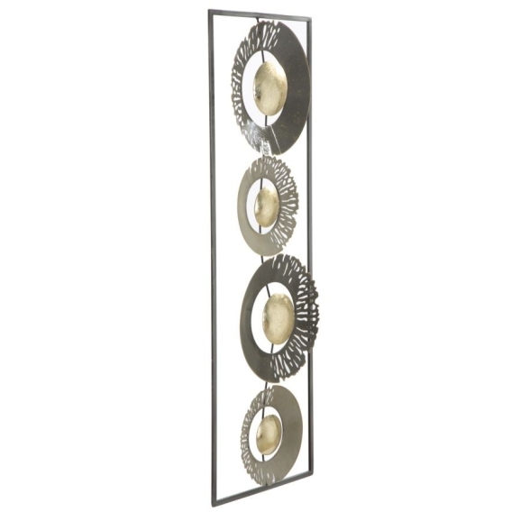 Pannello Decorativo Astratto Ring 31x3x89,5 Cm In Ferro Multicolore