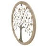 Pannello Decorativo Rotondo Albero Della Vita 61x1,8 Oro E Legno