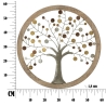 Pannello Decorativo Rotondo Albero Della Vita 61x1,8 Oro E Legno