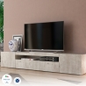 Mobile Porta TV Basso 200 Cm 3 Ante Cemento Daiquiri