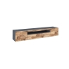 Mobile Porta TV Basso 200 Cm 3 Ante Ardesia/Legno Daiquiri