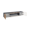 Mobile Porta TV Basso 200 Cm 3 Ante Ardesia/Legno Daiquiri