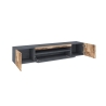 Mobile Porta TV Basso 200 Cm 3 Ante Ardesia/Legno Daiquiri