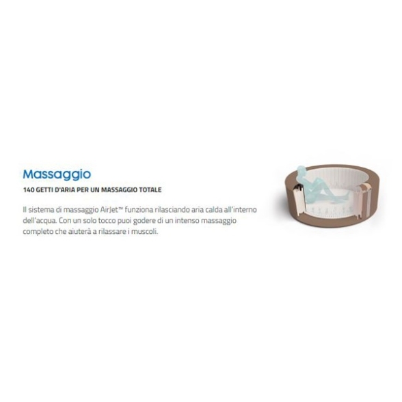 Vasca idromassaggio Bestway Lay-Z-Spa gonfiabile Ø196 x H71 Cm Palm Spring