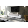 Mobile Porta TV 200 Cm Con 3 Ante Bianco Lucido E Cemento Corona