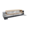 Mobile Porta TV 200 Cm Con 3 Ante Effetto Legno Antracite Corona