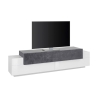Mobile Porta TV 200 Cm Con 3 Ante Bianco Lucido E Report Corona