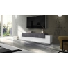 Mobile Porta TV 200 Cm Con 3 Ante Bianco Lucido E Report Corona