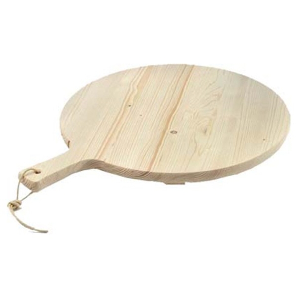 Tagliere In Legno Rotondo Per Pizza Da 34 Cm Con Manico Made In Italy