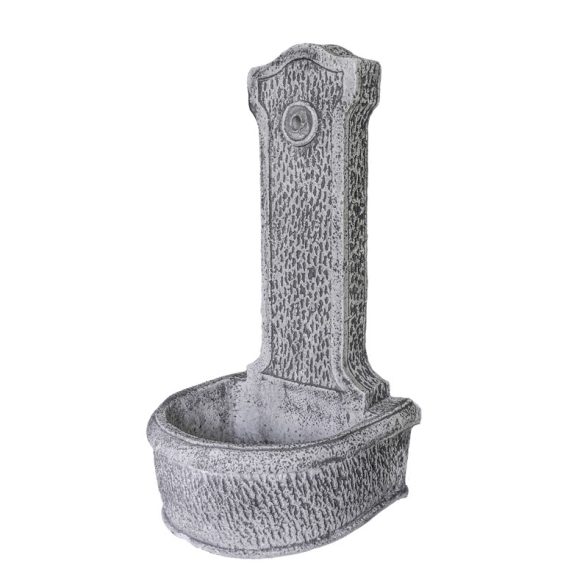 Fontana da giardino decorativa a parete cemento effetto pietra 120 cm