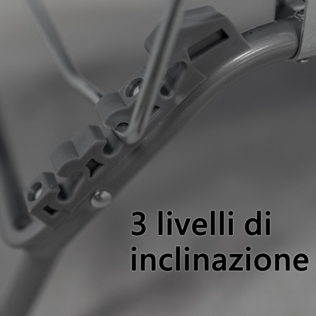 Lettino Prendisole Pieghevole A Valigetta 190x58 cm In Acciaio Con Schienale Regolabile Bianco