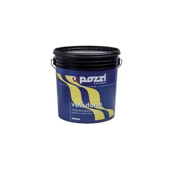 Pittura semilavabile traspirante Pozzi Vellutone 14 lt 12030-14 bianco