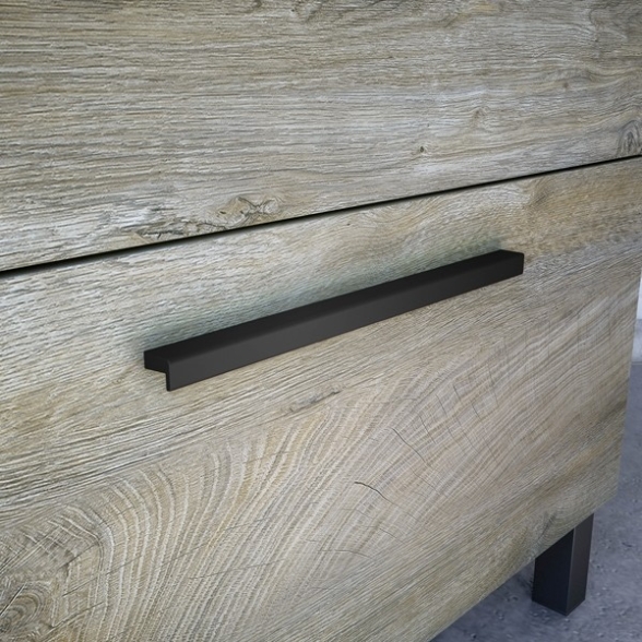 Mobile Bagno Completo Di Lavabo E Specchio Athena 80 Cm Rovere Alaska