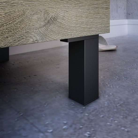 Mobile Bagno Completo Di Lavabo E Specchio Athena 80 Cm Rovere Alaska