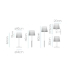 Lampada LED Solare Per Esterni Design 5 Configurazioni Luce Calda Nera