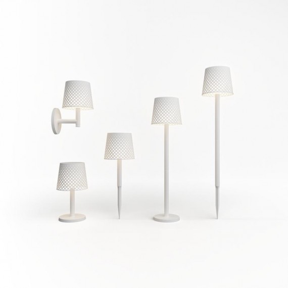 Lampada LED Solare Per Esterni Design 5 Configurazioni Luce Calda Bianca