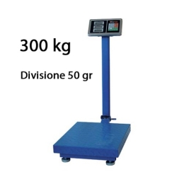 Bilancia Bilico 300 kg Digitale A Piattaforma In Acciaio 50x40 Cm
