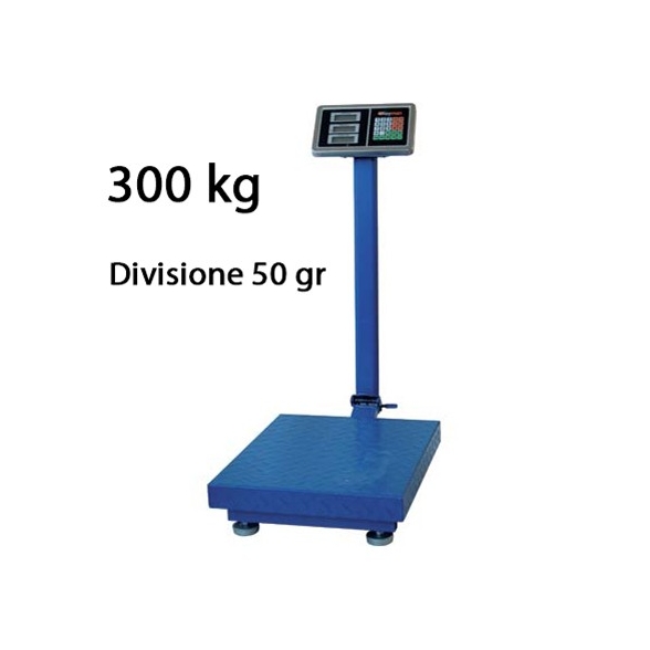Bilancia Bilico 300 kg Digitale A Piattaforma In Acciaio 50x40 Cm