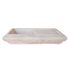 Lavabo Da appoggio Per Giardino In Cemento 100x50xh20 cm Brecciato Rosa
