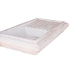 Lavabo Da appoggio Per Giardino In Cemento 100x50xh20 cm Brecciato Rosa