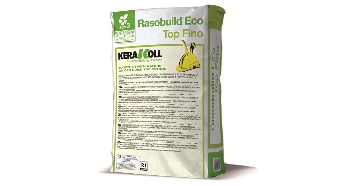 Rasante Kerakoll Rasobuild Eco Top Fino 25 kg 12047 bianco