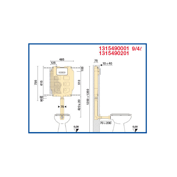 Cassetta incasso Pucci Eco (2 pulsanti) + placca