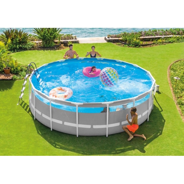 Piscina Fuori Terra Con Accessori Ø 4,88 x 1,22 m Prism Frame Clearview Intex 26730 Premium