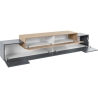 Mobile Porta TV 240 Cm Con 3 Ante Effetto Legno Antracite Corona