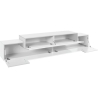Mobile Porta TV 240 Cm Con 3 Ante Bianco Lucido Laccato Corona