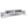 Mobile Porta TV 240 Cm Con 3 Ante Bianco Lucido E Cemento Corona