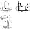 Sanitari Filo Muro Ideal Standard Vaso E Bidet + Sedile Serie 21