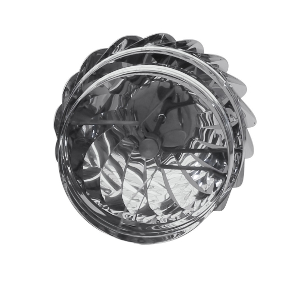 Comignolo eolico girevole in acciaio inox AISI 304 per canna fumaria