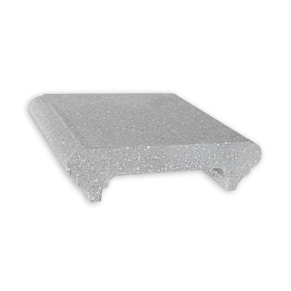Coprimuro In Cemento 27 Cm Idrofugato Doppio Toro Grigio Perlaceo Imer