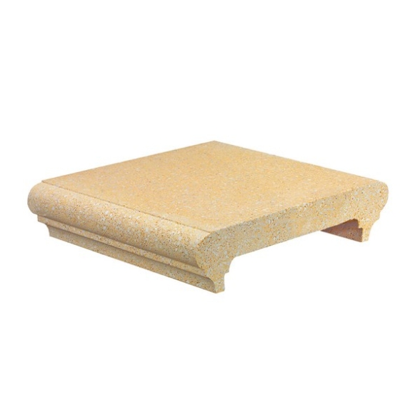 Coprimuro In Cemento 32 Cm Idrofugato Doppio Toro Giallo Tufo Imer