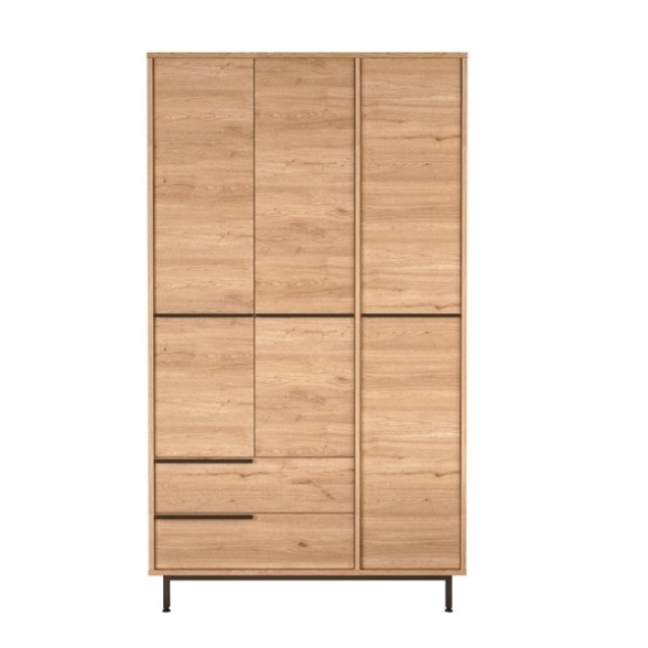 Armadio Guardaroba Con Barra Appendiabiti 3 Ante 2 Cassetti Legno Ocean