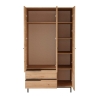 Armadio Guardaroba Con Barra Appendiabiti 3 Ante 2 Cassetti Legno Ocean