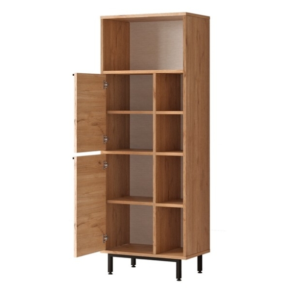 Colonna Da Bagno Multiuso Con Vani A Giorno Ed Ante Ocean Legno