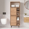 Colonna Da Bagno Multiuso Con Vani A Giorno Ed Ante Ocean Legno
