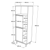 Colonna Da Bagno Multiuso Con Vani A Giorno Ed Ante 60x36x160 Ocean Rafia